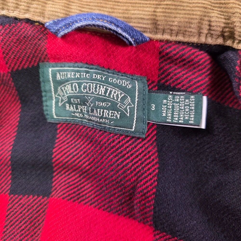 Ralph Lauren Polo Country Corduroy Collar Denim Jacket Baby Toddler Size 3